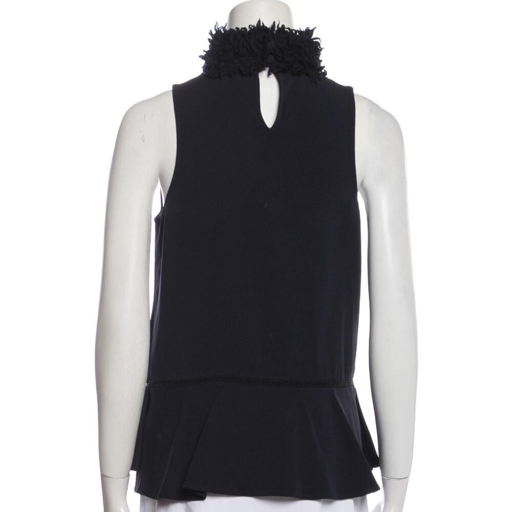 JONATHAN SIMKHAI Turtleneck Fur Top - Picture 4 of 5